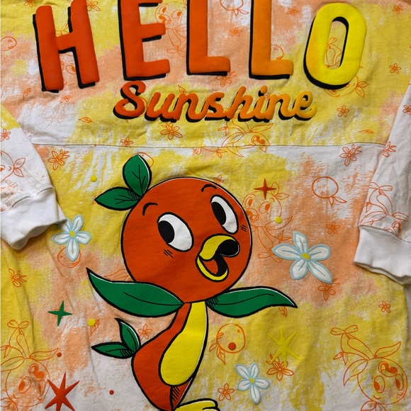 🍊 Disney World Orange Bird "HELLO SUNSHINE" Tie-Dye Spirit Jersey XS - Picture 10 of 10